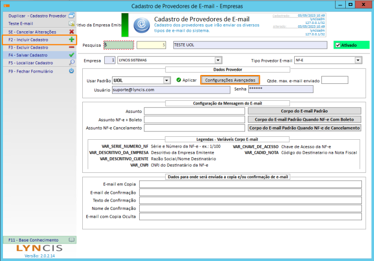 » Configuração padrão – Provedores de E-mail – UOL